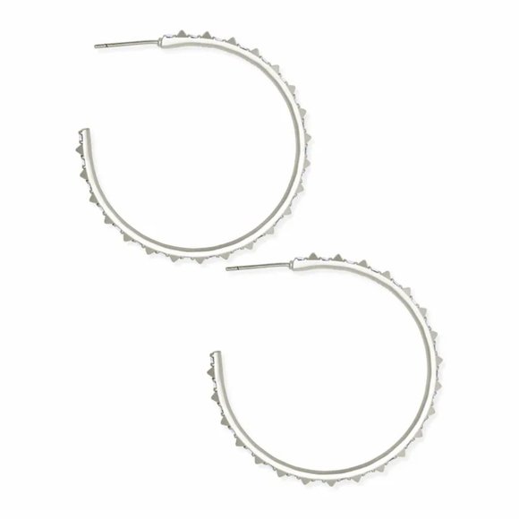 NWT Kendra Scott Veronica Hoop Earrings in Silver - Picture 3 of 8